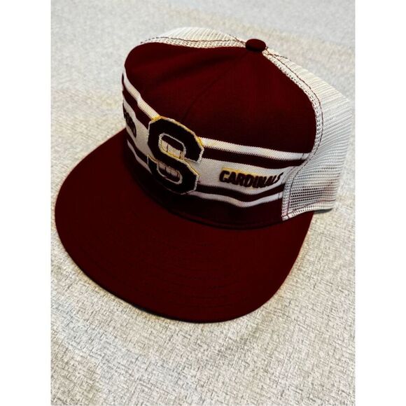 Stanford Cardinals University Hat Cap AJD Lucky Stripe Snapback Vintage - Picture 2 of 5